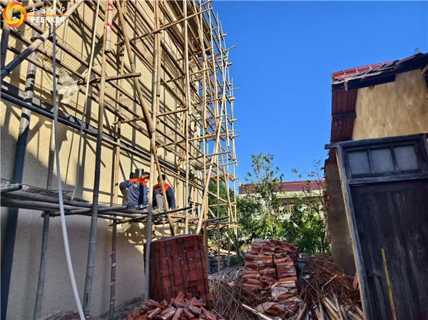 上海浦東別墅丹麥Aduro A17獨立式火爐戶外煙囪安裝.jpg