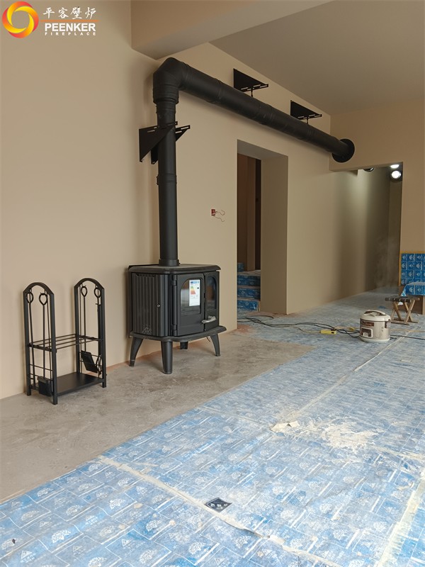 石家莊金華寺森林公園丹麥Morso 3640壁爐安裝.jpg
